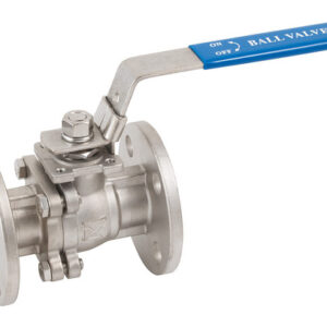PN16 FLANGED ST/ST 2PCE FBBV LOCKING LEVER OP