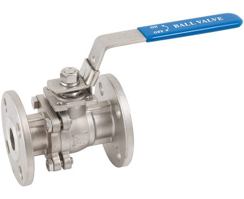 PN16 FLANGED ST/ST 2PCE FBBV LOCKING LEVER OP