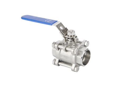 NBSW stainless steel three-piece ball valve with blue lever