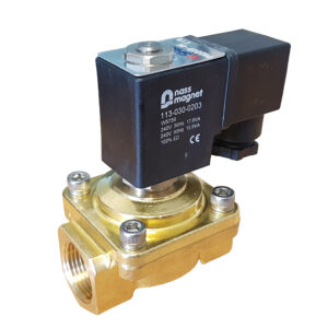 Brass PU220D WRAS normally closed water solenoid valve