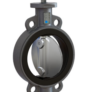PV57 NBR or EPDM wafer type butterfly valve with bare shaft
